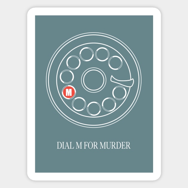 Dial M for Murder - Alternative Movie Poster Sticker by MoviePosterBoy